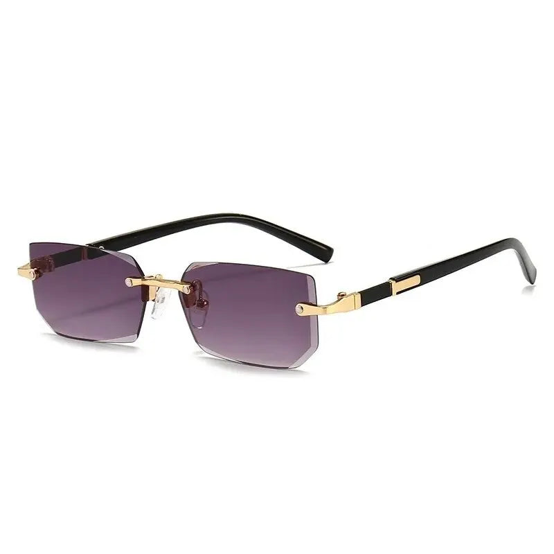 Vintage Rectangle Oval Sunglasses Women Men Metal Frame Clear Lens Glasses Eyewear