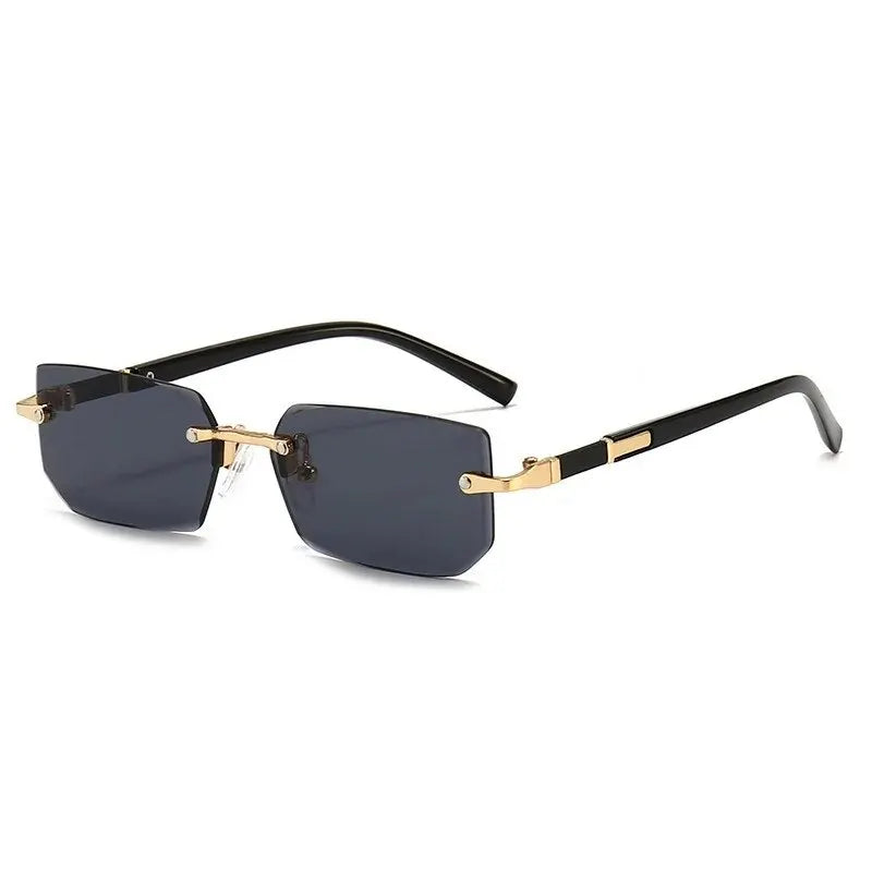 Vintage Rectangle Oval Sunglasses Women Men Metal Frame Clear Lens Glasses Eyewear