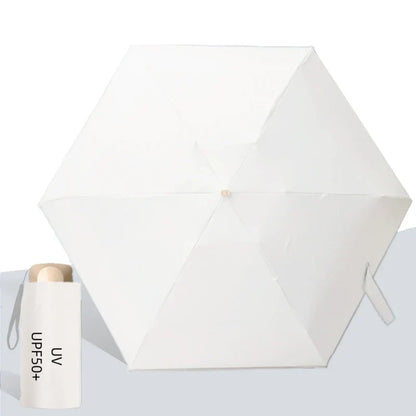 UPF50+ Umbrella Mini Pocket Sun Shade Umbrella Portable Vinyl Folding Rain Travel Umbrella UV Protection Parasol Capsule